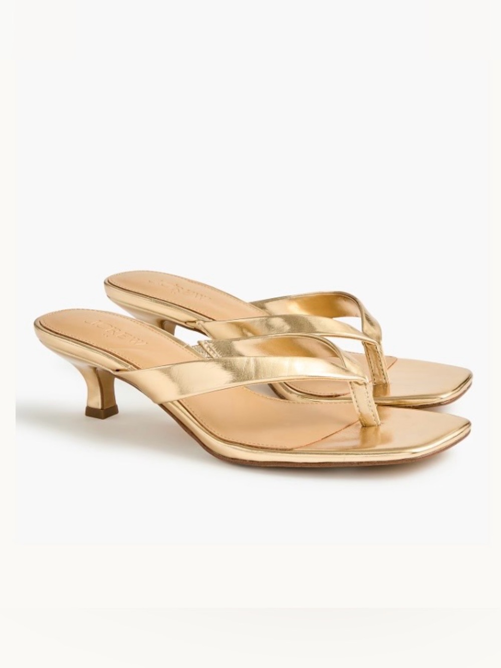 NEW IN BOX J. Crew Kitten - Heel Sandals in Sun-kissed Gold CI964 $128 size 9